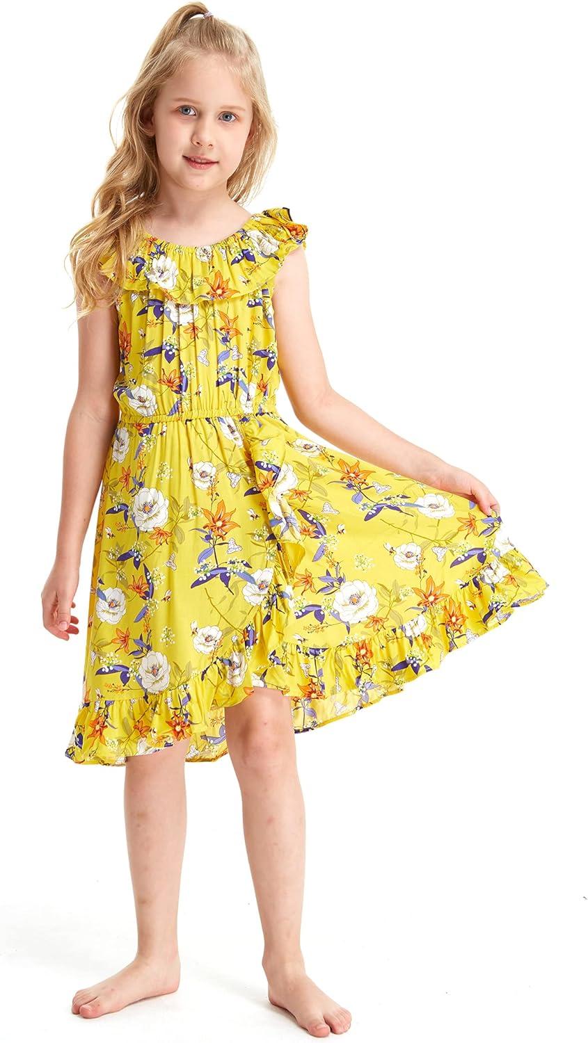 imageMatchable Family Hawaiian Luau Men Women Girl Boy Clothes in Garden Poppy YellowGirl Wrap