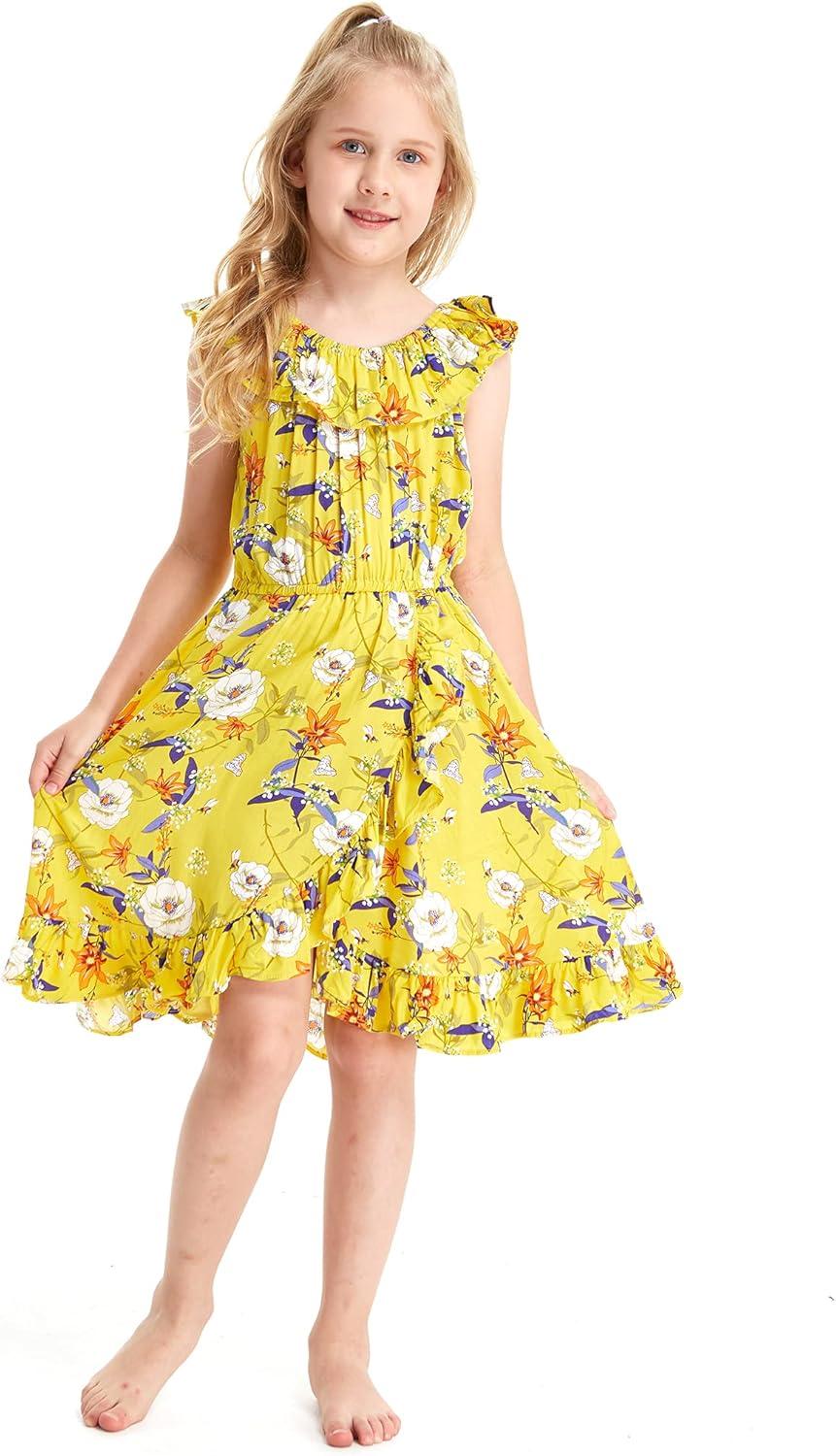 imageMatchable Family Hawaiian Luau Men Women Girl Boy Clothes in Garden Poppy YellowGirl Wrap