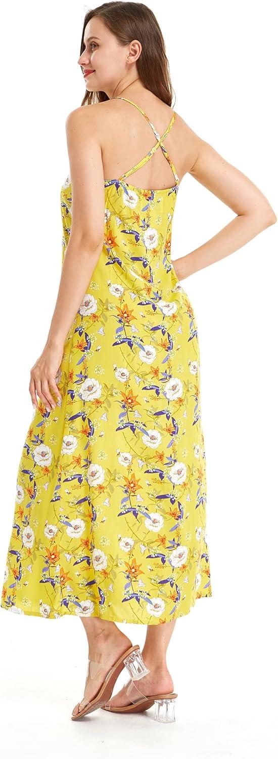 imageMatchable Family Hawaiian Luau Men Women Girl Boy Clothes in Garden Poppy YellowWomen Sweet Heart Maxi
