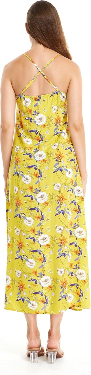 imageMatchable Family Hawaiian Luau Men Women Girl Boy Clothes in Garden Poppy YellowWomen Sweet Heart Maxi