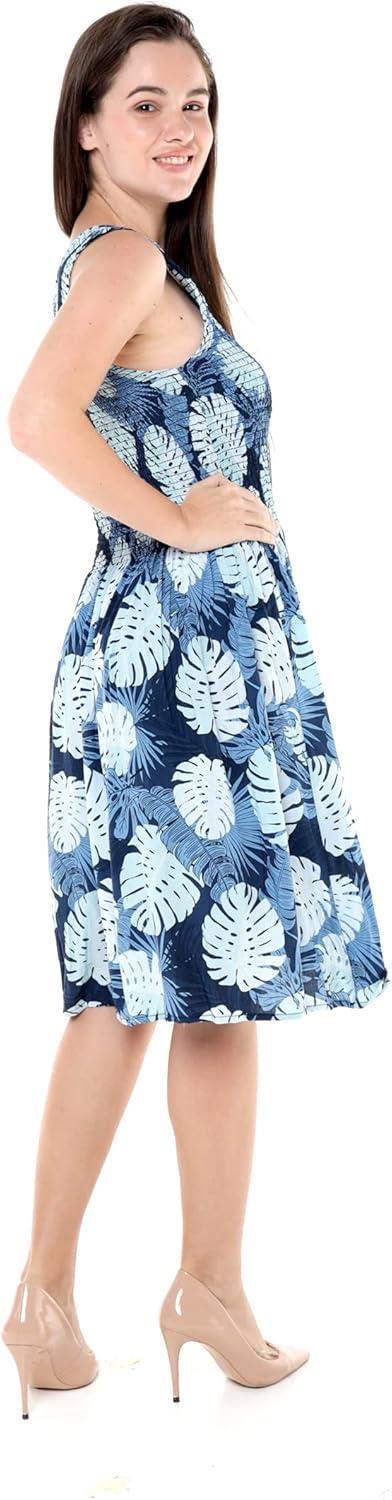 imageMatchable Family Hawaiian Luau Men Women Girl Boy Clothes in Pacific Palm NavyWomen Short Tank