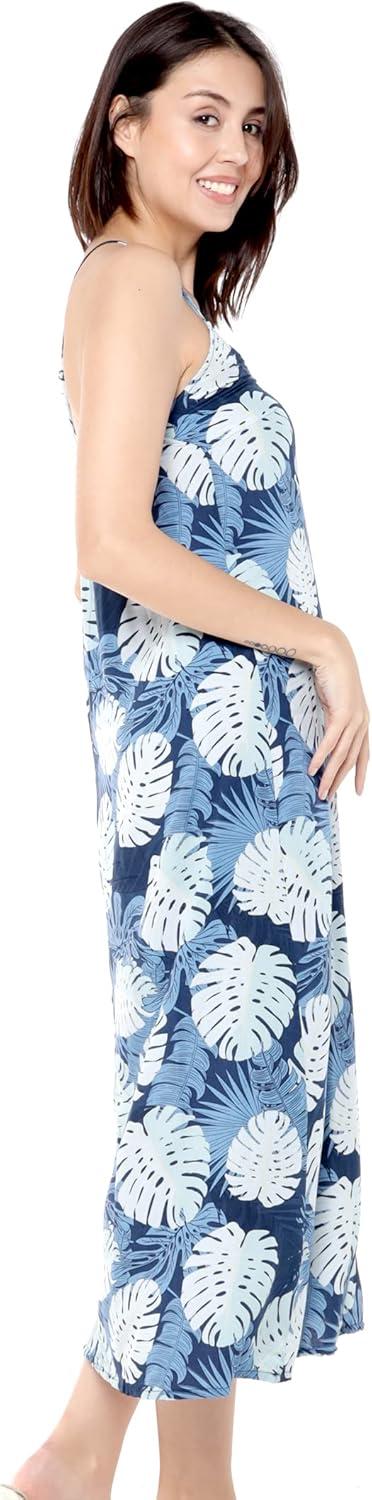 imageMatchable Family Hawaiian Luau Men Women Girl Boy Clothes in Pacific Palm NavyWomen Sweet Heart Maxi