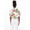 imageMatchable Family Hawaiian Luau Men Women Girl Boy Clothes in Cream RafelsiaWomen Tie Front Shirt