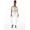 imageMatchable Family Hawaiian Luau Men Women Girl Boy Clothes in Cream RafelsiaWomen Tie Front Shirt