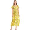 imageMatchable Family Hawaiian Luau Men Women Girl Boy Clothes in Garden Poppy YellowWomen Maxi Rahee