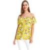imageMatchable Family Hawaiian Luau Men Women Girl Boy Clothes in Garden Poppy YellowWomen Offshoulder Ruffle Top