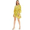 imageMatchable Family Hawaiian Luau Men Women Girl Boy Clothes in Garden Poppy YellowWomen Short Poncho