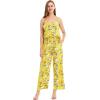 imageMatchable Family Hawaiian Luau Men Women Girl Boy Clothes in Garden Poppy YellowWomen V Neck Jumpsuit
