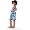 imageMatchable Family Hawaiian Luau Men Women Girl Boy Clothes in Pacific Palm NavyGirl Elastic Ruffle