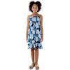 imageMatchable Family Hawaiian Luau Men Women Girl Boy Clothes in Pacific Palm NavyGirl Elastic Ruffle