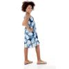 imageMatchable Family Hawaiian Luau Men Women Girl Boy Clothes in Pacific Palm NavyGirl Elastic Ruffle