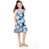 imageMatchable Family Hawaiian Luau Men Women Girl Boy Clothes in Pacific Palm NavyGirl Ruffle Tank
