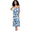 imageMatchable Family Hawaiian Luau Men Women Girl Boy Clothes in Pacific Palm NavyWomen Maxi Ruffle