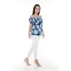 imageMatchable Family Hawaiian Luau Men Women Girl Boy Clothes in Pacific Palm NavyWomen Offshoulder Ruffle Top