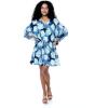 imageMatchable Family Hawaiian Luau Men Women Girl Boy Clothes in Pacific Palm NavyWomen Short Poncho