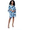 imageMatchable Family Hawaiian Luau Men Women Girl Boy Clothes in Pacific Palm NavyWomen Short Poncho