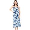 imageMatchable Family Hawaiian Luau Men Women Girl Boy Clothes in Pacific Palm NavyWomen Sweet Heart Maxi