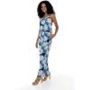 imageMatchable Family Hawaiian Luau Men Women Girl Boy Clothes in Pacific Palm NavyWomen V Neck Jumpsuit