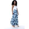imageMatchable Family Hawaiian Luau Men Women Girl Boy Clothes in Pacific Palm NavyWomen Wide Leg Pants