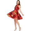 imageMatchable Family Hawaiian Luau Men Women Girl Boy Clothes in Sunset RedWomen Fit and Flare