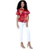 imageMatchable Family Hawaiian Luau Men Women Girl Boy Clothes in Sunset RedWomen Short Sleeve Shirt