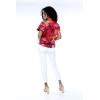 imageMatchable Family Hawaiian Luau Men Women Girl Boy Clothes in Sunset RedWomen Short Sleeve Shirt