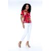 imageMatchable Family Hawaiian Luau Men Women Girl Boy Clothes in Sunset RedWomen Short Sleeve Shirt