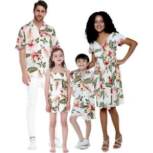 imageMatchable Family Hawaiian Luau Men Women Girl Boy Clothes in Cream RafelsiaWomen Maxi Kimono Cardigan