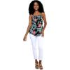 imageMatchable Family Hawaiian Luau Men Women Girl Boy Clothes in Blooming LilyWomen Spaghetti Strap Top