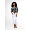 imageMatchable Family Hawaiian Luau Men Women Girl Boy Clothes in Blooming LilyWomen Tie Front Shirt
