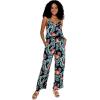 imageMatchable Family Hawaiian Luau Men Women Girl Boy Clothes in Blooming LilyWomen V Neck Jumpsuit