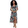 imageMatchable Family Hawaiian Luau Men Women Girl Boy Clothes in Blooming LilyWomen Wrap Ruffle
