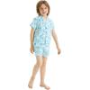 imageMatchable Family Hawaiian Luau Men Women Girl Boy Clothes in Classic Marlin BlueBoy Short Sleeve