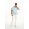 imageMatchable Family Hawaiian Luau Men Women Girl Boy Clothes in Classic Marlin BlueMen Short Sleeve