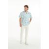imageMatchable Family Hawaiian Luau Men Women Girl Boy Clothes in Classic Marlin BlueMen Short Sleeve