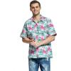 imageMatchable Family Hawaiian Luau Men Women Girl Boy Clothes in Flamingo in LoveMen Short Sleeve