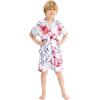 imageMatchable Family Hawaiian Luau Men Women Girl Boy Clothes in Misty Lotus WhiteBoy Short Sleeve