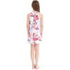 imageMatchable Family Hawaiian Luau Men Women Girl Boy Clothes in Misty Lotus WhiteGirl Round Neck Ruffle