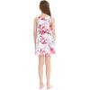 imageMatchable Family Hawaiian Luau Men Women Girl Boy Clothes in Misty Lotus WhiteGirl Round Neck Shift
