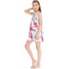 imageMatchable Family Hawaiian Luau Men Women Girl Boy Clothes in Misty Lotus WhiteGirl Round Neck Shift
