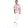 imageMatchable Family Hawaiian Luau Men Women Girl Boy Clothes in Misty Lotus WhiteMen Short Sleeve