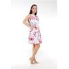 imageMatchable Family Hawaiian Luau Men Women Girl Boy Clothes in Misty Lotus WhiteWomen Fit and Flare