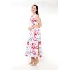 imageMatchable Family Hawaiian Luau Men Women Girl Boy Clothes in Misty Lotus WhiteWomen Maxi Tank Side
