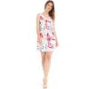 imageMatchable Family Hawaiian Luau Men Women Girl Boy Clothes in Misty Lotus WhiteWomen Round Neck Shift Dress