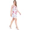 imageMatchable Family Hawaiian Luau Men Women Girl Boy Clothes in Misty Lotus WhiteWomen Round Neck Shift Dress