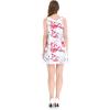 imageMatchable Family Hawaiian Luau Men Women Girl Boy Clothes in Misty Lotus WhiteWomen Round Neck Shift Dress