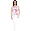 imageMatchable Family Hawaiian Luau Men Women Girl Boy Clothes in Misty Lotus WhiteWomen Tank Top