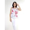 imageMatchable Family Hawaiian Luau Men Women Girl Boy Clothes in Misty Lotus WhiteWomen Tank Top
