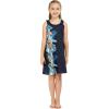 imageMatchable Family Hawaiian Luau Men Women Girl Boy Clothes in Orchid Paradise NavyGirl Shift