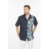 imageMatchable Family Hawaiian Luau Men Women Girl Boy Clothes in Orchid Paradise NavyMen Short Sleeve